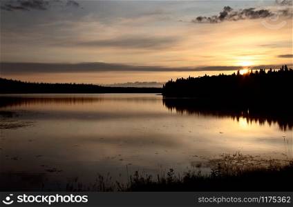 Sunrise Saskatchewan North National Park Waskesui Lakes