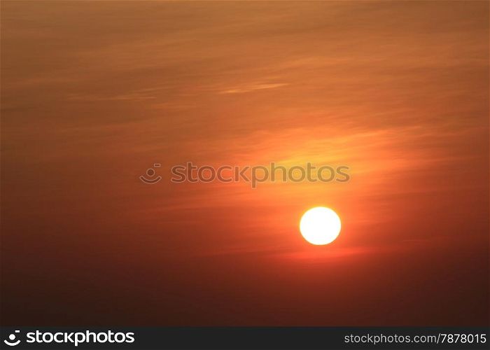 sunrise showing the sun behind