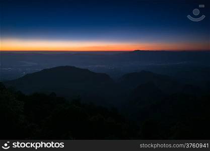 sunrise view point , doi angkhang , chiangmai , thailand