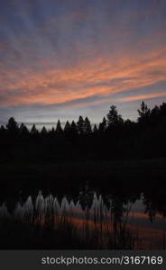 Sunsest over Montana landscape