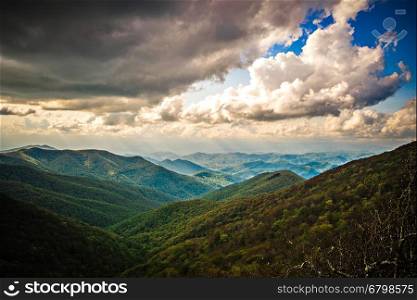 sunset and clouds at craggy gardens blue ridge parkway