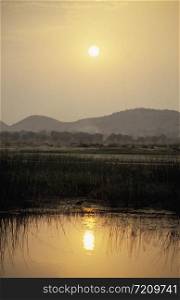 Sunset at Bhoori Pahadi near Ranthambore National Park, Rajasthan, India