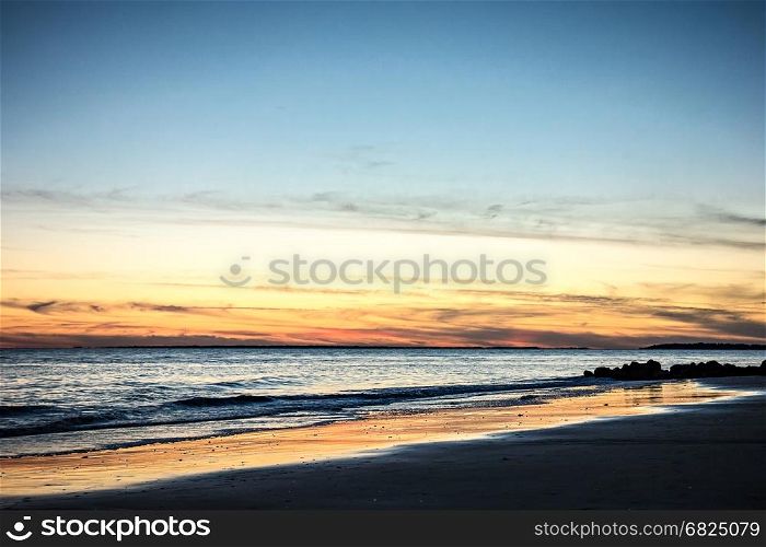 sunset at edisto beach north carolina