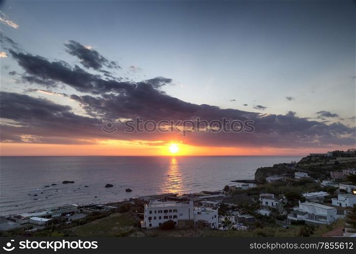 Sunset at Forio in Ischia Island