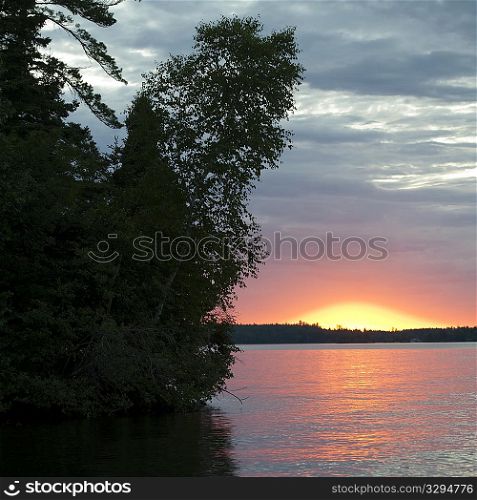 Sunset at Lake of the Woods, Ontario