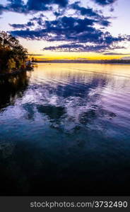 sunset at lake wylie north carolina