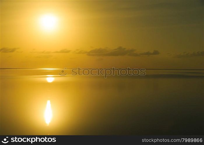 sunset at Maldivian beach