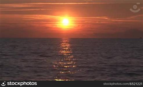 sunset at Mediterranean sea
