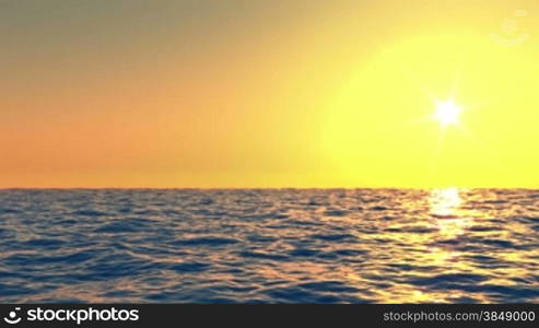 Sunset at sea time lapse