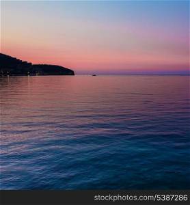 Sunset at the Adriatic Sea, Budva, Montenegro