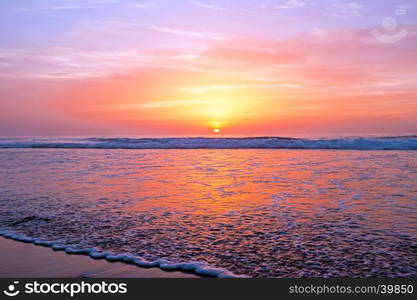 Sunset at the beach in Portugal