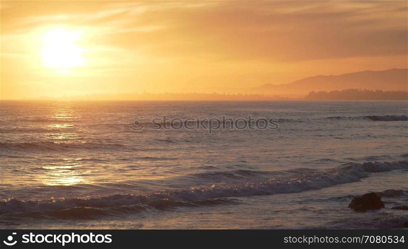 Sunset at the beautiful Mesa Beach