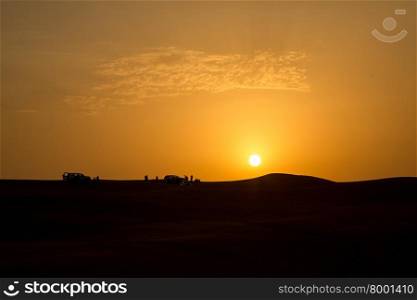 Sunset at the Pink Rock Desert, Sharjah, Dubai, UAE
