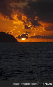 Sunset during a Cruise in the Whitsundays Archipelago, Australia