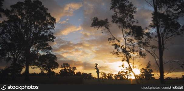 Sunset in Australian out back Landscape.
