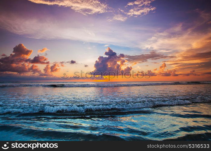 Sunset in Bali. Multi colored sunset in Bali, Indonesia