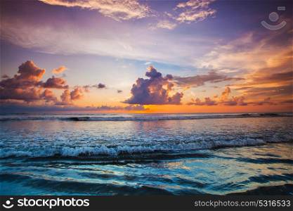 Sunset in Bali. Multi colored sunset in Bali, Indonesia