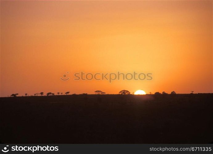Sunset in Ethiopia&acute;s Omo region