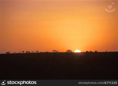 Sunset in Ethiopia&acute;s Omo region