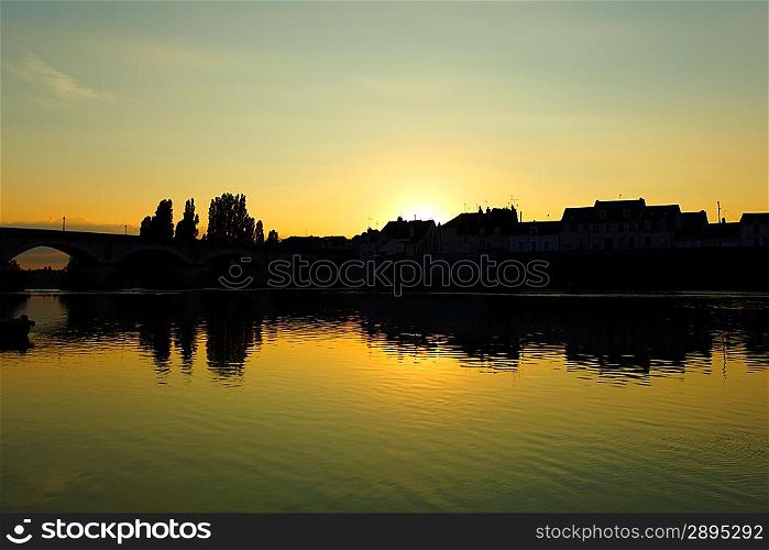 Sunset in Loire Valley, France