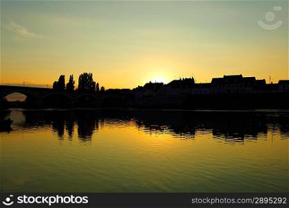 Sunset in Loire Valley, France