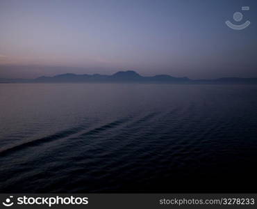 Sunset in Mediterranean Ocean