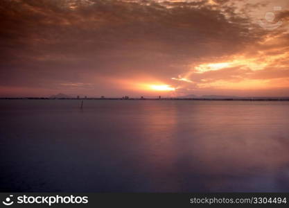 Sunset in the Mediterranean