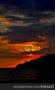 sunset lagoon peace and coastline in madagascar nosy be