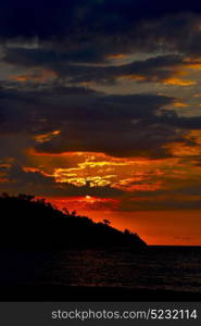 sunset lagoon peace and coastline in madagascar nosy be