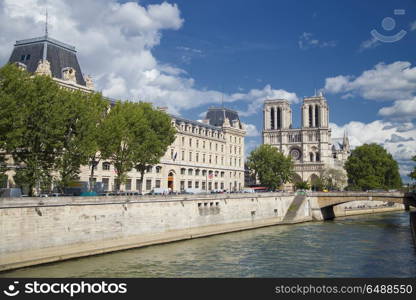 sunset Notre Dame de Paris. France. Europe. Notre Dame de Paris