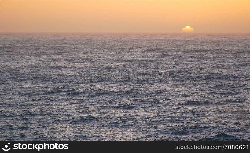 Sunset off the coast of California