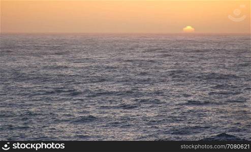 Sunset off the coast of California