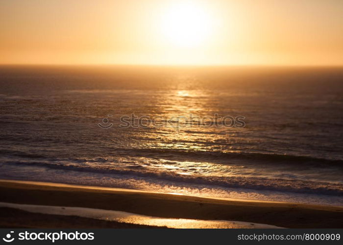 Sunset off the Pacific Coast Highway, California