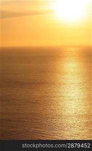 Sunset on ocean