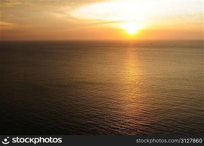 Sunset on ocean