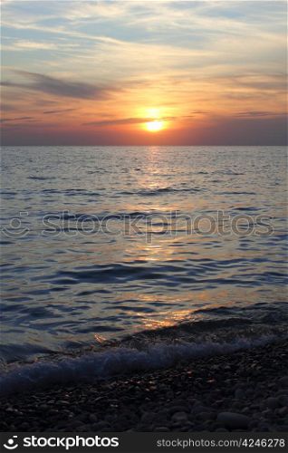 Sunset on seacoast