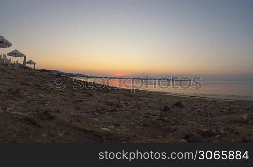 sunset on the beach