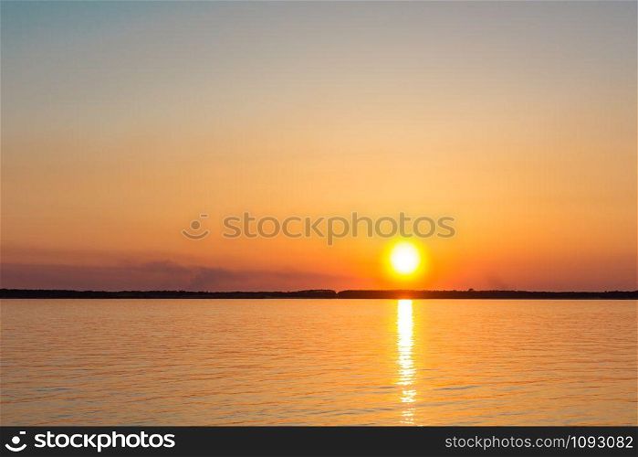 Sunset on the embankment of the Amur river in Khabarovsk. Russia. Sunset on the embankment of the Amur river in Khabarovsk. Russia.
