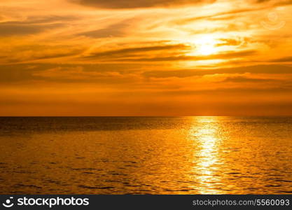 Sunset on the ocean. Maldives Indian Ocean