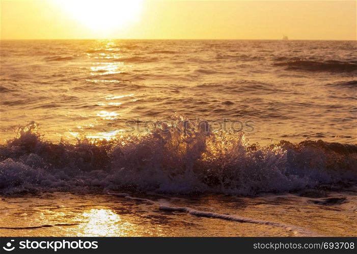 sunset on the sea, sunrise on the sea coast. sunrise on the sea coast, sunset on the sea