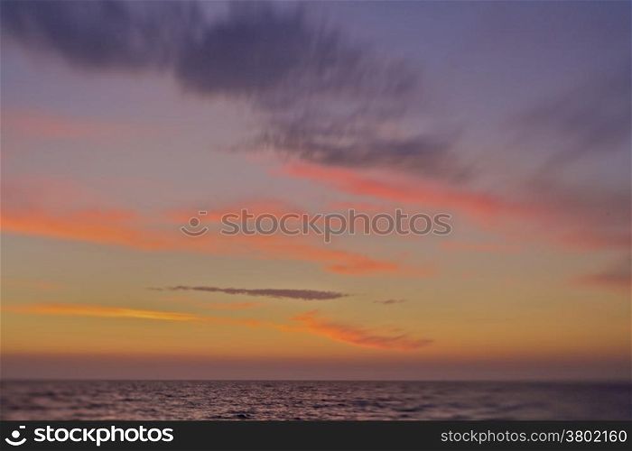 Sunset or sunrise at the beach