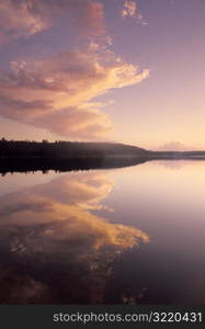 Sunset Over a Lake