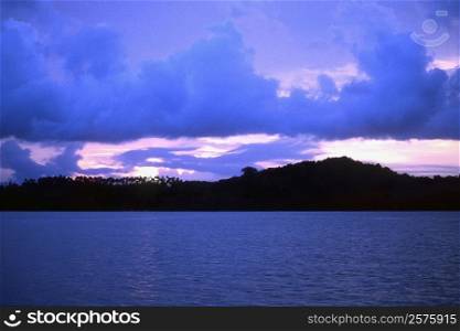 Sunset over an ocean, New Britain, Papua New Guinea
