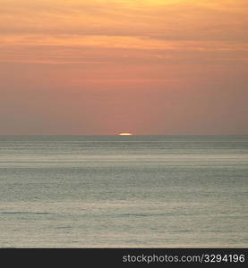 Sunset over Costa Rica coastal waters