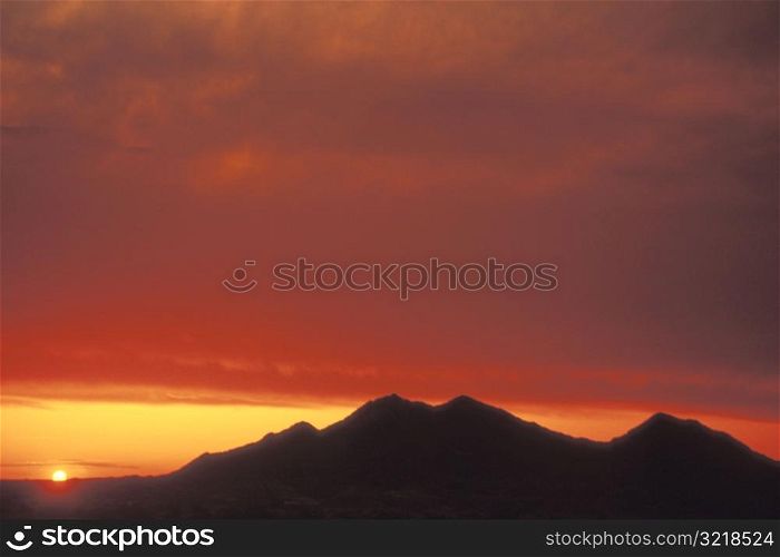 Sunset Over Mountains