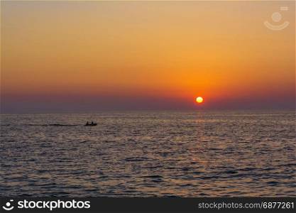 Sunset over Mylos beach - Lefkada island, Greece. Sunset over Mylos beach (Lefkada island-Greece). One of the most impressive beaches from Lefkada is Mylos.