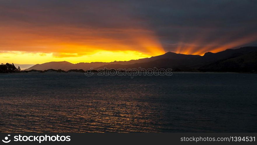 Sunset over Pilot Bay