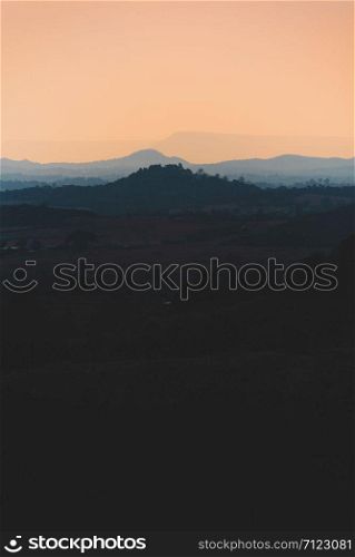 sunset over the mountain, sunset scene
