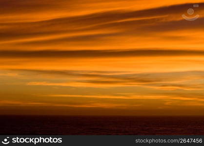 Sunset over the Pacific Ocean at Sea Ranch, CA