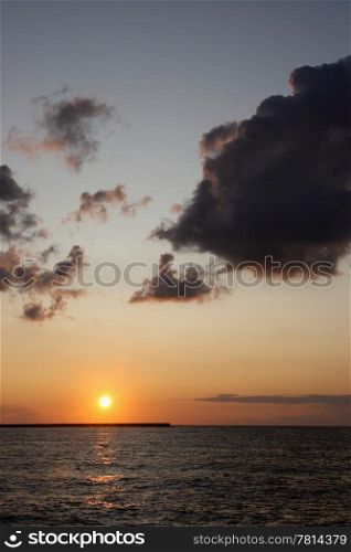 Sunset over the sea, Crimea, Ukraine